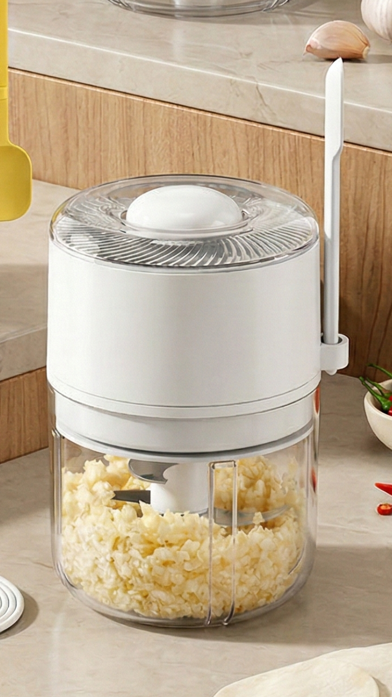 Premium Mini Electric Food Processor | Portable Cordless 350ML Vegetable Garlic Onion Nut Meat Safe