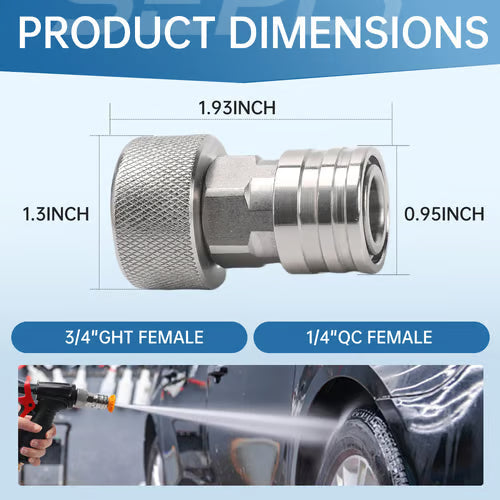 🛡️ Pro-Grade Stainless Steel Quick Connect Adapter