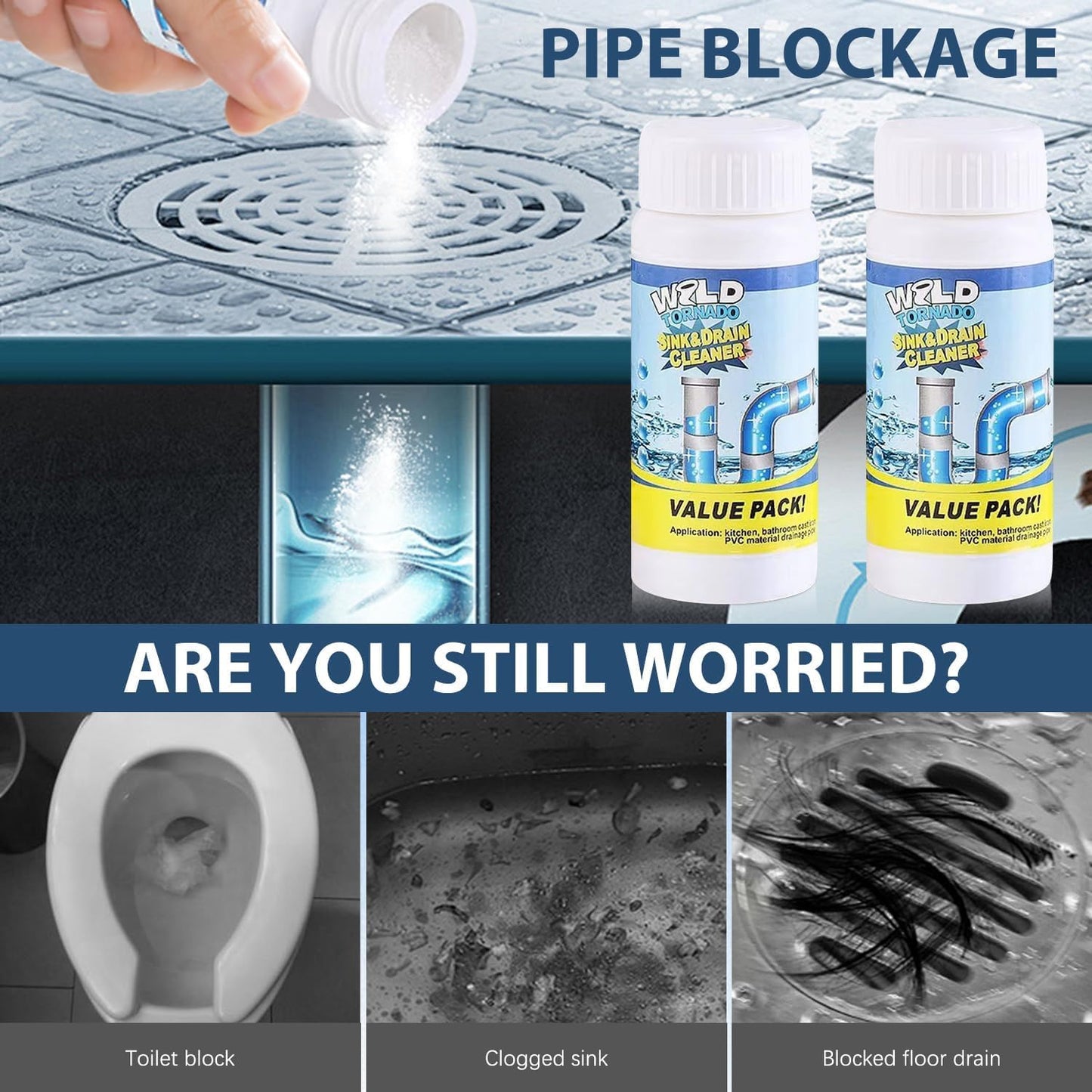 Sink and Drain Cleaner Powder