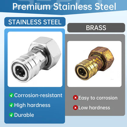 🛡️ Pro-Grade Stainless Steel Quick Connect Adapter