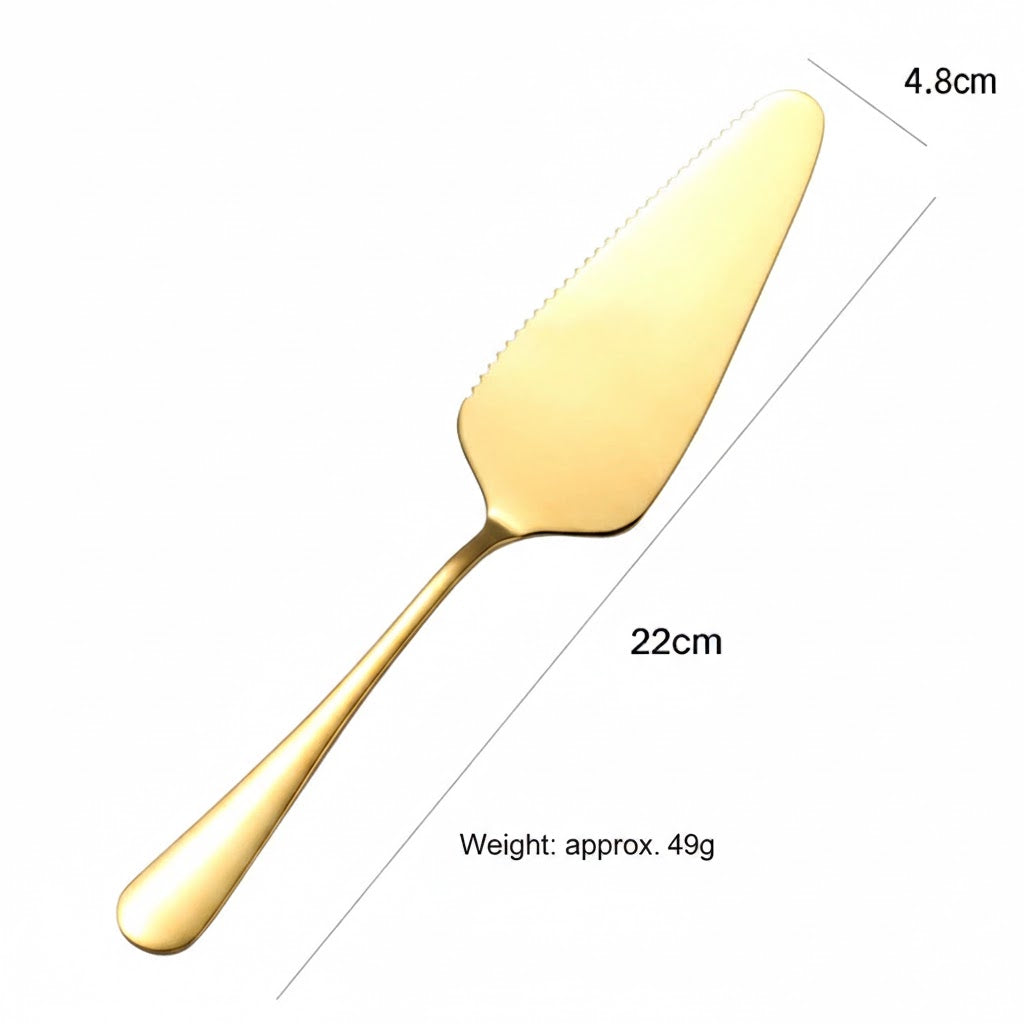 Elegant Stainless Steel Cake Server &Knife Set