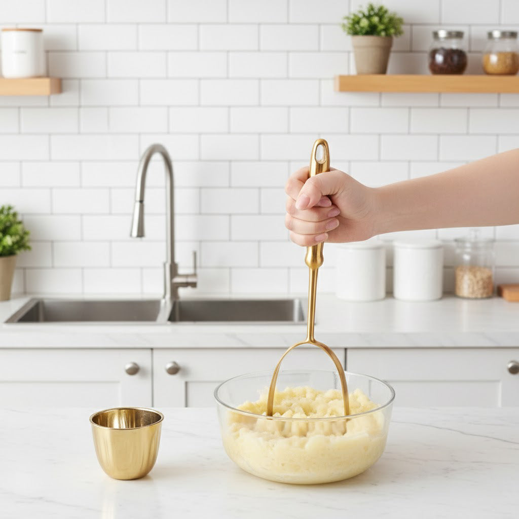 Heavy-Duty Stainless Steel Potato Masher